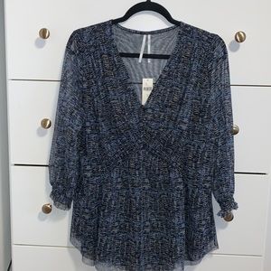 Anthropologie Gretchen Smoked Tunic